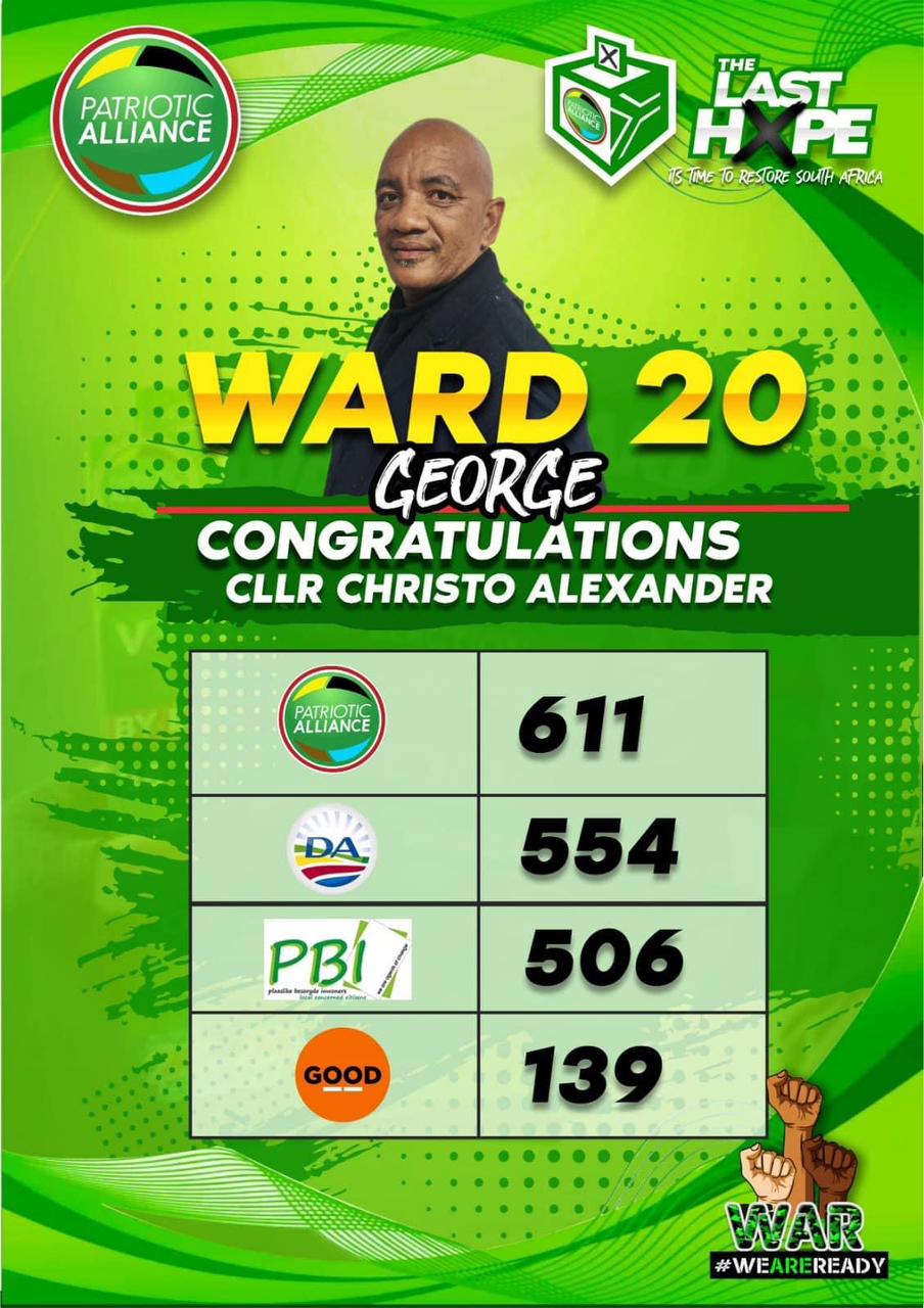 Patriotic Alliance registers phenomenal growth in Garden Route