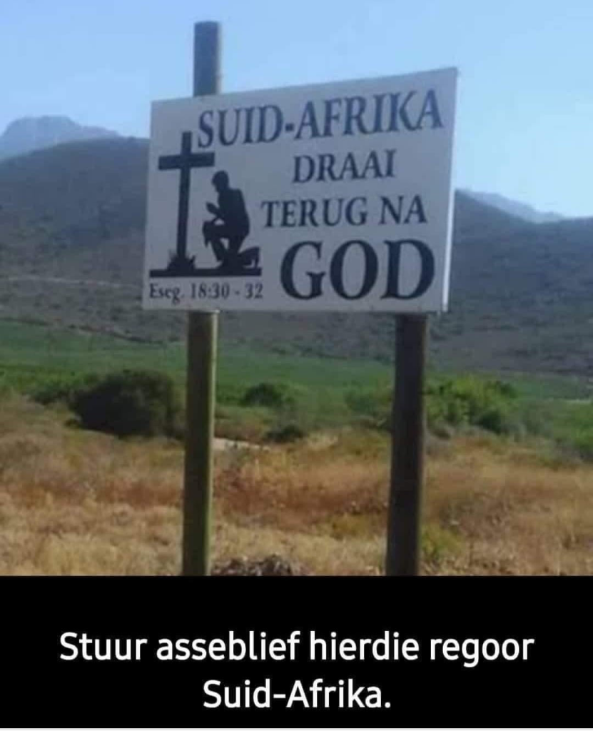 Kettery van Teologie met gebedswekroep as taktiek verraai ‘n bedekte skatryk ‘wit’ ras in politieke en ekonomiese belange as hunkering na eertydse apartheid-bestel